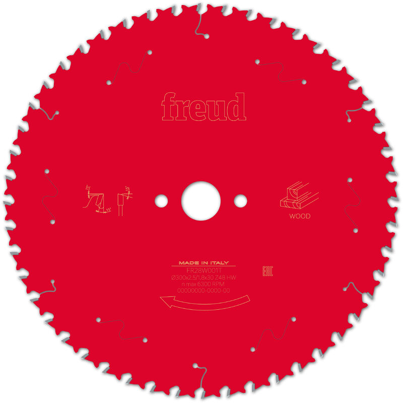 Freud Circular Sawblade Table Wood 300 x 30 x 2.5/1.8 x T48 LP60M 003P ...